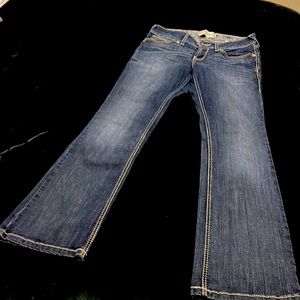 semi-new elastic denim pants